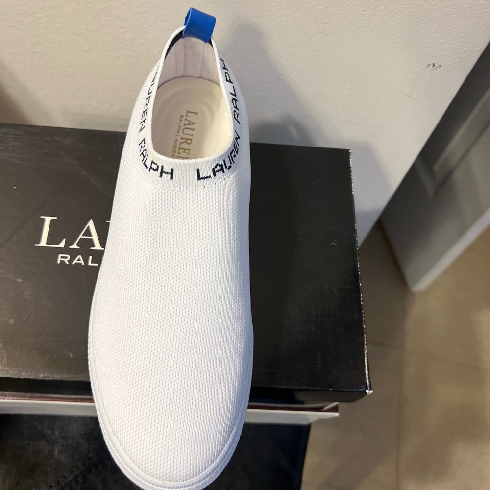 Ralph Lauren Women's White Slip-On Sneakers